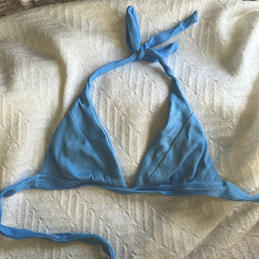 Everything But Water blue swimsuit top triangle